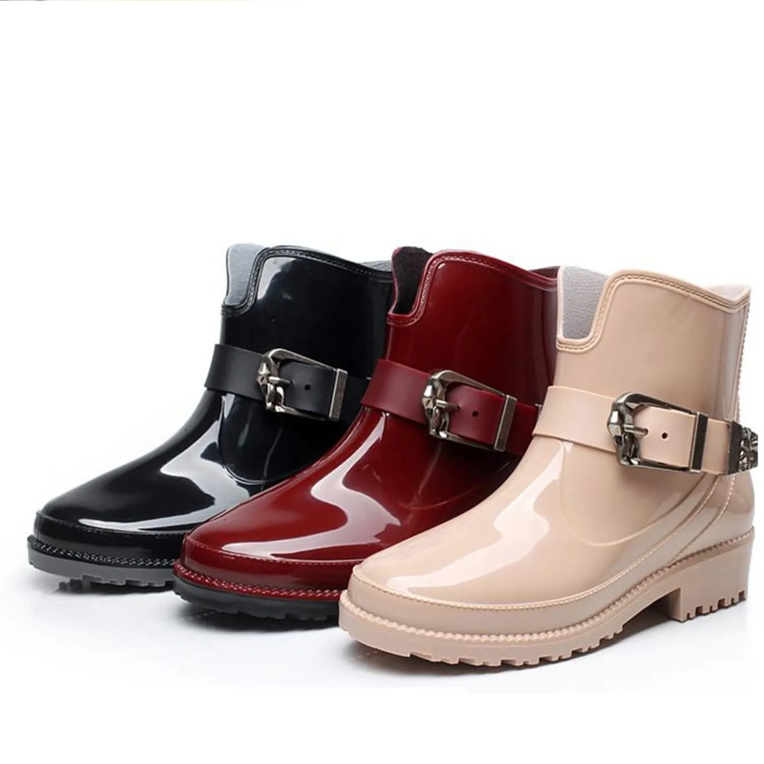 Women's Rubber Waterproof Rain Ankle Boots