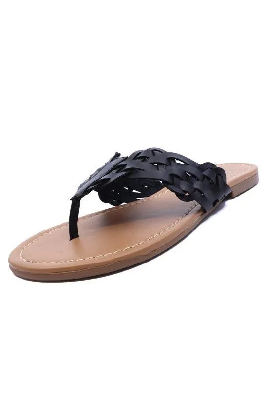 Women's Shoes Woven Thong Sandal