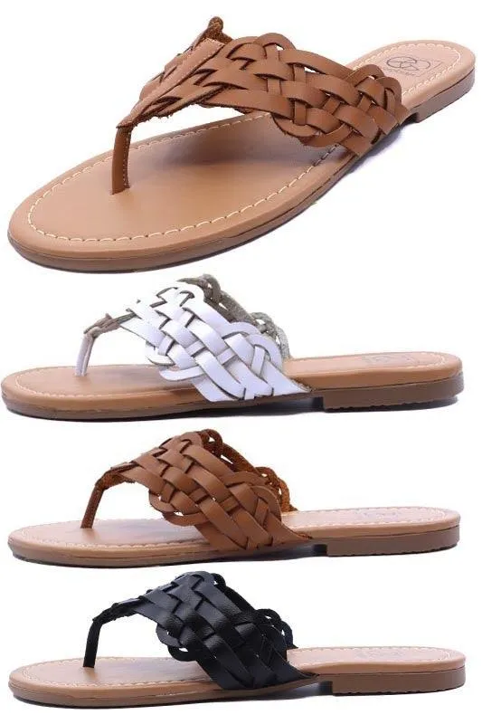 Women's Shoes Woven Thong Sandal